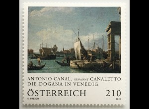 Österreich 2020 Nr. 3551 Alte Meister Antonio Canal venezianischer Maler 