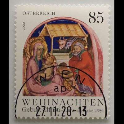 Österreich 2020 Nr. 3568 Weihnachtsmarke Geburt Christi Christmas Natale Frieden