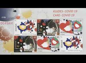 Kosovo Briefmarkenblock vom Jahr 2020 Michel-Nr. 507-09