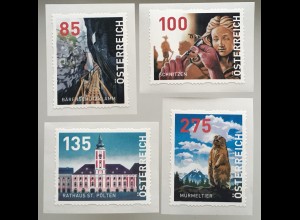 Österreich 2020 Dispenser Nr. 37-40 Freimarken Heimat Alpenmurmeltier St. Pölten