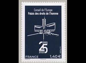 Frankreich France 2020 Dienstmarke 81 Europarat Sitz des Gerichts Menschenrechte