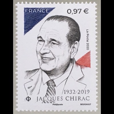 Frankreich France 2020 Nr. 7738 Politiker Jacques Chirac Staatspräsident Premier