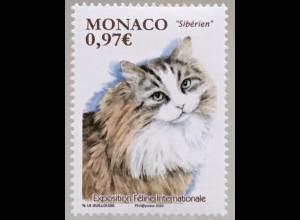 Monako Monaco 2020 Nr. 3498 Internationale Katzenausstellung, Monte Carlo