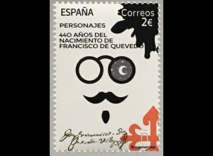 SpanienEspaña 2020 Nr. 5473 440. Geburtstag Francisco de Quevedo Schriftsteller 