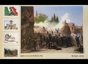 Italien Italy 2020 Block 86 Breccia di Porte Pia Historisches Ereignis Gemälde