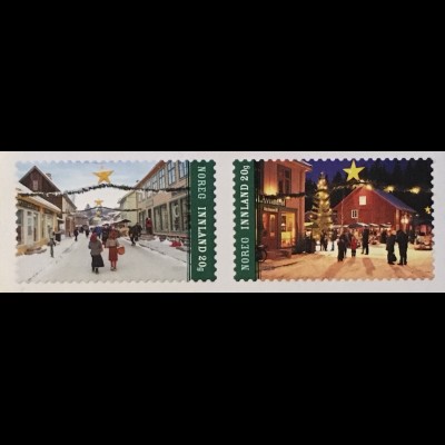Norwegen 2020 Nr. 2038-39 Weihnachten Christmas Natale Weihnachtsmarkt Shopping