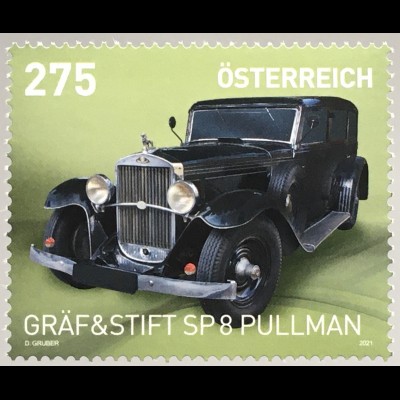 Österreich 2021 Nr 3571 Oldtimer Historische Fahrzeuge Gräf & Stift SP8 Bullmann