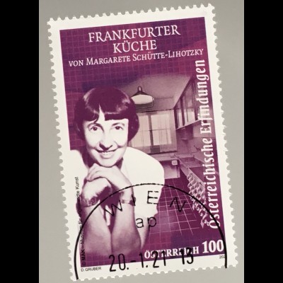 Österreich 2021 Nr. 3570 Schütte Margarete Architektin Frankfurter Küche 