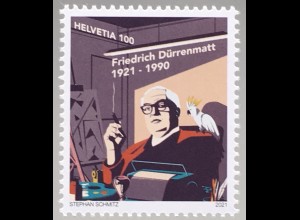 Schweiz 2021 Nr. 2696 100. Geburtstag von Friedrich Dürrenmat Schriftsteller 