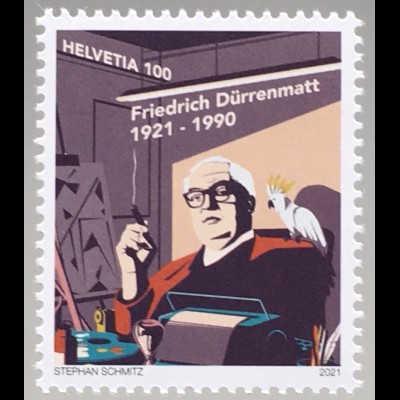 Schweiz 2021 Nr. 2696 100. Geburtstag von Friedrich Dürrenmat Schriftsteller 