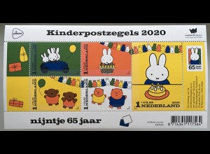 Niederlande 2020 Block 189 „Voor het Kind“ – 65 Jahre Kinderbuchfigur „Miffy“