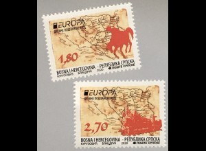 Bosnien Herzegowina Serbische Republik 2020 Nr. 825-26 A Europa Hist. Postrouten