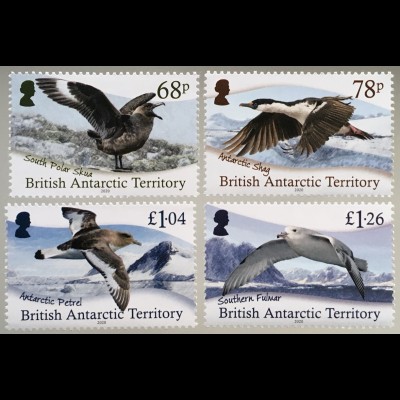Britische Antarktis BAT 2020 Nr. 832-35 Vögel Antarktis Fauna Vogelarten Natur 