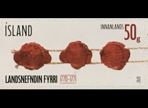 Island Iceland 2020 Nr, 1615 250. Jahrestag der Einsetzung der Landkommission