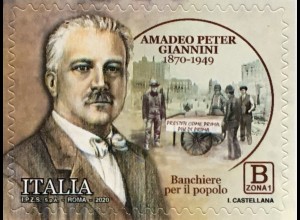 Italien Italy 2020 Nr. 4266 150. Geburtstag von Amadeo Giannini Bankier Bank