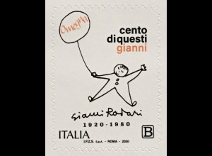 Italien Italy 2020 Nr. 4242 100. Geburtstag von Gianni Rodari Kinderbuchautor 
