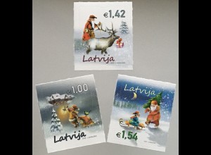 Lettland Latvia 2020 Nr. 1115-17 Weihnachten Christmas Natale Santa Claus