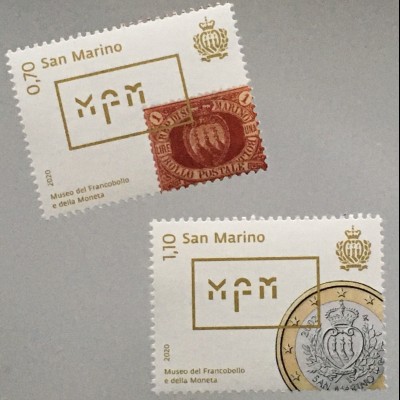 San Marino 2020 Nr. 2835-36 Briefmarken- und Münzenmuseum, Borgo Maggiore