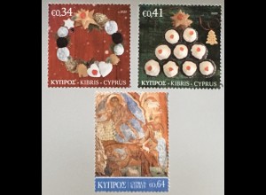 Zypern griechisch Cyprus 2020 Nr. 1445-47 Weihnachten Christmas Natale Kunst