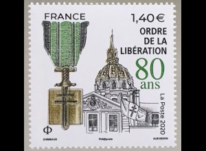 Frankreich France 2020 Nr. 7808 80 Jahre Verdienstorden „Ordre de la Libération“