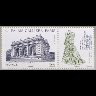 Frankreich France 2020 Nr. 7807 Kongress der Briefmarkensammlervereine in Paris