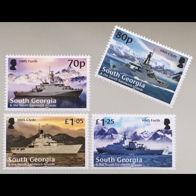 Süd Georgien und Südl Sandwichinseln 2020 Nr.772-75 Schiffe der Royal Navy