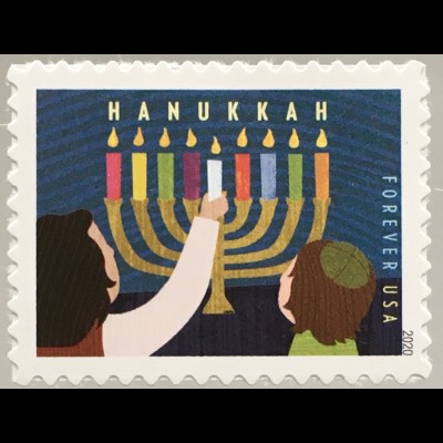 USA Amerika 2020 Nr. 5767 Chanukka Jüdisches Lichterfest Tempel Jerusalem