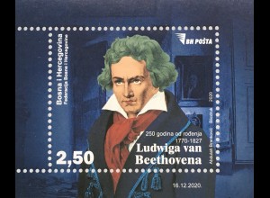 Bosnien Herzegowina 2020 Block 72 250. Geburtstag von Ludwig van Beethoven