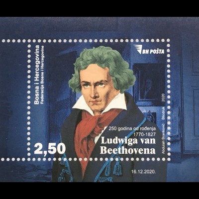 Bosnien Herzegowina 2020 Block 72 250. Geburtstag von Ludwig van Beethoven