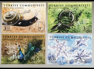 Türkei Turkey 2020 Nr. 4610-13 Fraktale Naturbilder Wissenschaft Biologie 