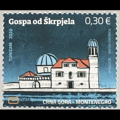 Montenegro 2020 Nr. 450 Tourismus: Insel Gospa od Škrpjela Kirche Architektur
