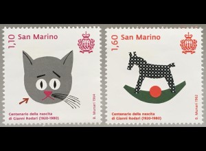 San Marino 2020 Nr.2823-24 100. Geburtstag von Gianni Rodari Kinderbuchautor