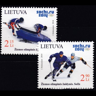 Litauen 2014 Michel Nr. 1150-51 Olympische Winterspiele Sotschi