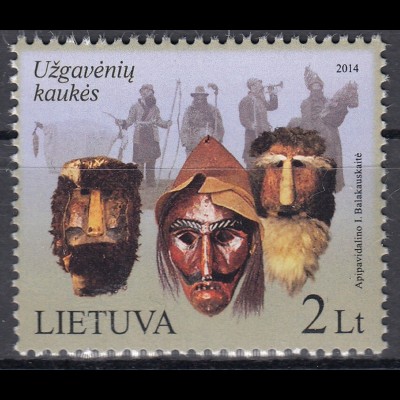 Litauen 2014 Michel Nr. 1153 Fastnachtsmasken