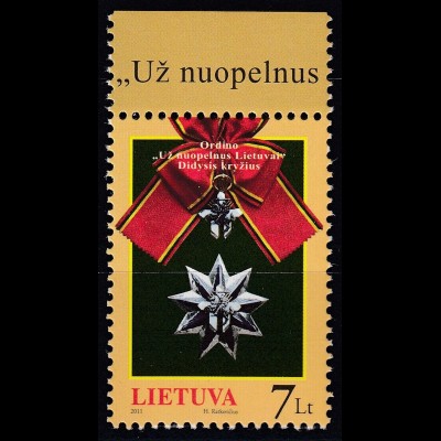 Litauen 2011 Michel Nr. 1086 Orden Großer Verdienstorden