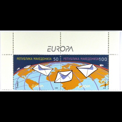 Makedonien 2008 Michel Nr. 458-59 Europa Der Brief