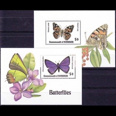 Dominica 1994, Block 262-63, Schmetterlinge