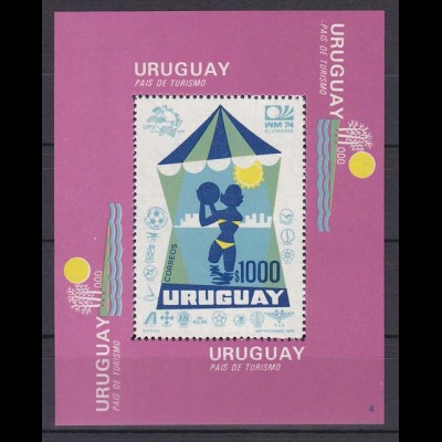 Uruguay 1974, Block 20, Tourismus