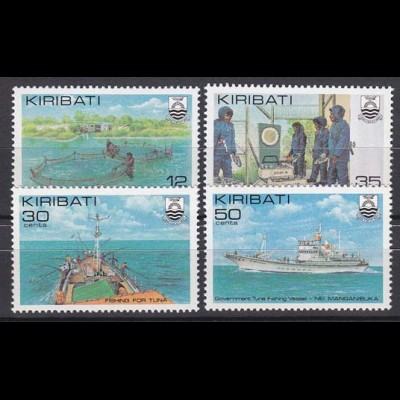 Kiribati 1981, Michel Nr. 378-81, Thunfischfang