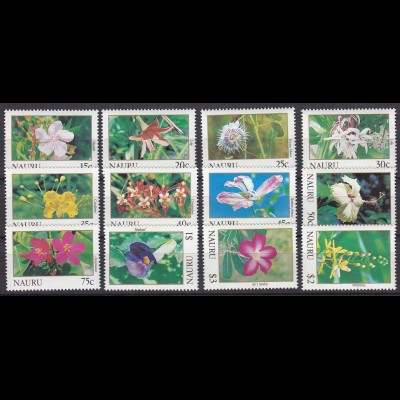 Nauru 1991, Michel Nr. 375-86, Freimarken Blumen