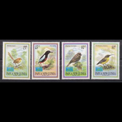 Papua Neuguinea Papua New Guinea 1993, Michel Nr. 685-88, Kleinvögel "TAIPEI 93"