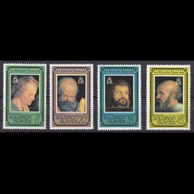 Salomoninseln Solomon Islands 1978, Mi. Nr. 361-64, 450. Todestag Albrecht Dürer