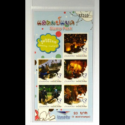 Thailand 2015 Stamp Pack I Trad. Leben / Amazing Thailand XI. ZD-Bogen 5 Werte