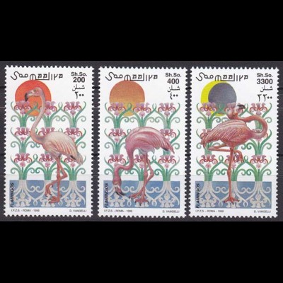 Somalia 1998, Michel Nr. 726-28, Flamingos