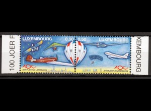 Luxemburg 2009 Mi.Nr. 1824-26 100 Jahre Luxemburgischer Fliegereiverband FAL