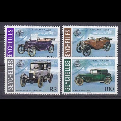 Seychellen, Nr. 597-600, Ford Modell T, Austin Seven, Morris Oxford, Humber 