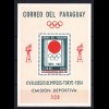 Paraguay 1964, Olympische Sommerspiele Tokio, Block 50+51, siehe Bilder