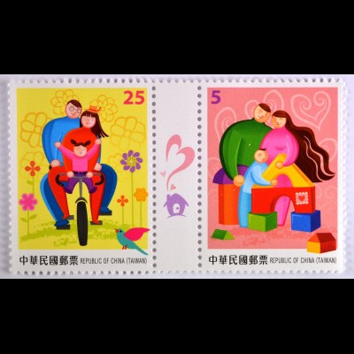 Taiwan Formosa 2015 Michel Nr. 3997-4000 Taipei Briefmarkenausstellung Familie