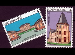 Luxemburg 2000 Michel Nr. 1495-96 **, Sehenswürdigkeiten, Schloss Walferdingen