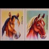 Pferde Briefmarken Araber Paint Horse Hackney Pony Belgisches Landpferd